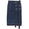 SACAI Lace-up frayed denim skirt - Юбки - $267.50  ~ 229.75€