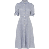 SAFFRON BLUE LINEN SHIRT DRESS - Vestidos - 