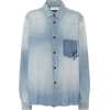 SAINT LAURENT Embroidered denim shirt - 长袖衫/女式衬衫 - 