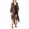 SAINT LAURENT Leopard-print silk kaftan - Куртки и пальто - 