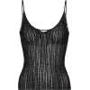 SAINT LAURENT Metallic knit camisole - Koszulki bez rękawów - 