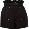 SAINT LAURENT Paperbag-waist cotton-blen - Spodnie - krótkie - 
