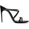 SAINT LAURENT Paris Minimalist crystal-e - Sandals - 