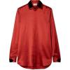 SAINT LAURENT Velvet-trimmed satin blous - Long sleeves shirts - 198.33€  ~ $230.92
