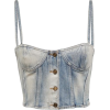SAINT-LAURENT denim cropped corset - Shirts - 