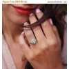 SALE Princess cut Engagement Ring, 14K W - My photos - 