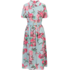SATIN Floral Dress - sukienki - 