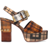 SEE BY CHLOÉ Plaid plateau sandals - 厚底鞋 - $395.00  ~ ¥2,646.63