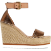 SEE by CHLOÉ brown wedge espadrille - Пробковые - 