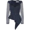 SELF-PORTRAIT Dotted plumetis top - 长袖衫/女式衬衫 - 290.00€  ~ ¥2,262.35