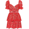 SELF-PORTRAIT Floral-lace minidress - sukienki - 