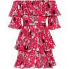 SELF-PORTRAIT Floral pleated crêpe minid - Dresses - 