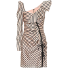 SELF-PORTRAIT Striped one-shoulder minid - 连衣裙 - 