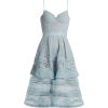 SELF PORTRAIT blue frilled lace dress - 连衣裙 - 
