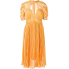 SELF PORTRAIT orange pleated dress - ワンピース・ドレス - 