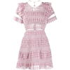SELF PORTRAIT pink lace mini dress - Kleider - 