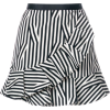 SELF-PORTRAIT striped ruffled skirt - Hand bag - 