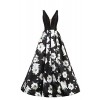 SHANGSHANGXI Floral Print Evening Dresses For Women A Line Long Black Prom Ball Gowns - Dresses - $109.99  ~ £83.59