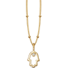 SHORT GOLD OPEN HAMZA HAND NECKLACE - Ожерелья - $123.00  ~ 105.64€