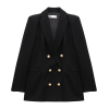 SHOULDER PAD DOUBLE BREASTED BLAZER - Jacket - coats - $119.00  ~ £90.44