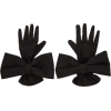 SHUSHU/TONG black bow gloves - Gloves - 