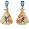 SILVA FURMANOVICH bird fan earrings - Uhani - 