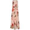 SILVIA TCHERASSI pink floral silk dress - ワンピース・ドレス - 