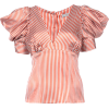 SILVIA TCHERASSI striped puff sleeve top - 半袖シャツ・ブラウス - 