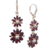 SIMONE ROCHA burgundy crystal earrings - Aretes - 