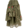 SIMONE ROCHA green embroidered skirt - Юбки - 