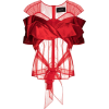 SIMONE ROCHA red sheer & bow blouse - Košulje - kratke - 