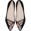SOPHIA WEBSTER Butterfly Embroidery Blac - Flats - 