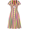 STAUD Alice striped poplin dress - sukienki - 