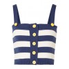 STAUD Minnow cropped striped top - Camicia senza maniche - $145.00  ~ 124.54€