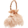 STAUD pink neutral feather bag - Платья - 