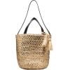 STELLA MCCARTNEY logo strap straw bag - 手提包 - 