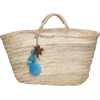 STRAW BASKET - BLUE PALM TREE - Hand bag - 