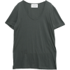 STYLENANDA Solid Tone U-Neck T-Shirt - Koszulki - krótkie - 