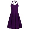 STYLEWORD Women's Halter Neck Casual Retro Cocktail Dress - Dresses - $35.99  ~ £27.35