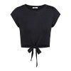 STYLEWORD Women's Lace-up Shirt Summer Casual Blouse Crop Tops - Camicie (corte) - $35.99  ~ 30.91€