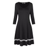 STYLEWORD Women's Three Quater Sleeve Loose Casual T-Shirt Dress - 连衣裙 - $45.99  ~ ¥308.15