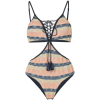SUBOO knit lace-up swimsuit - Swimsuit - 