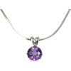 SWANKY amethist silver pendant - Halsketten - 