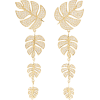 SYDNEY EVAN Monstera Leaf 14-karat gold - Aretes - 