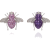 Sabbadini White Gold, Diamond, Amethyst - Brincos - 