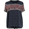 Sacai pleat-back paisley top - 半袖衫/女式衬衫 - 