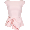 Safiyaa Sleeveless Large Bow Top - Рубашки - короткие - 