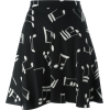 Saint Laurent music note printed skirt - 裙子 - 