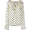 Saint Laurent ruffle collar polka-dot pr - Long sleeves shirts - 