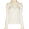 Saint Laurent ruffle-collar striped blou - Long sleeves shirts - 